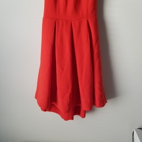 Lulu's Fit & Flare Cut Out Back Pleated Skater Dress Red/Orange Size S - Picture 6 of 14